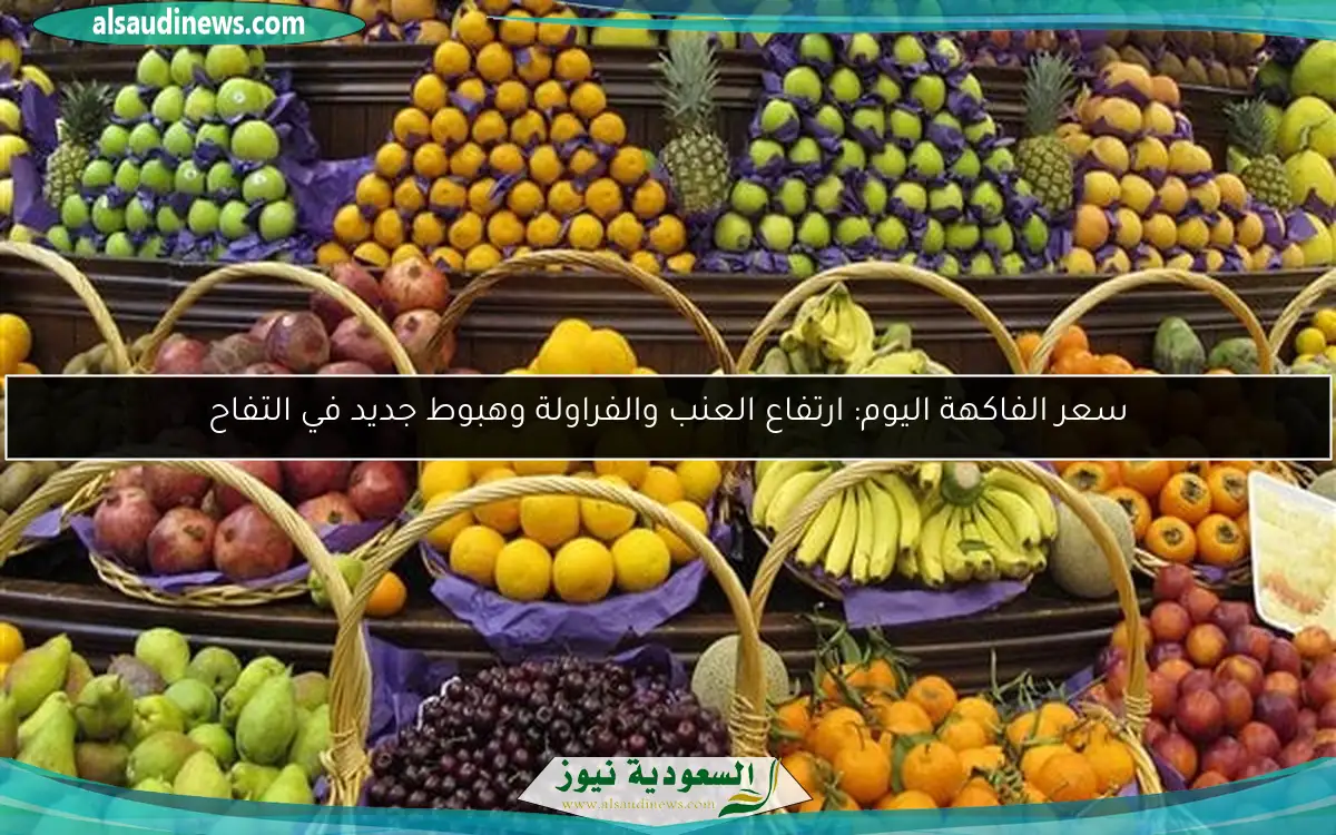 سعر الفاكهة اليوم: ارتفاع العنب والفراولة وهبوط جديد في التفاح