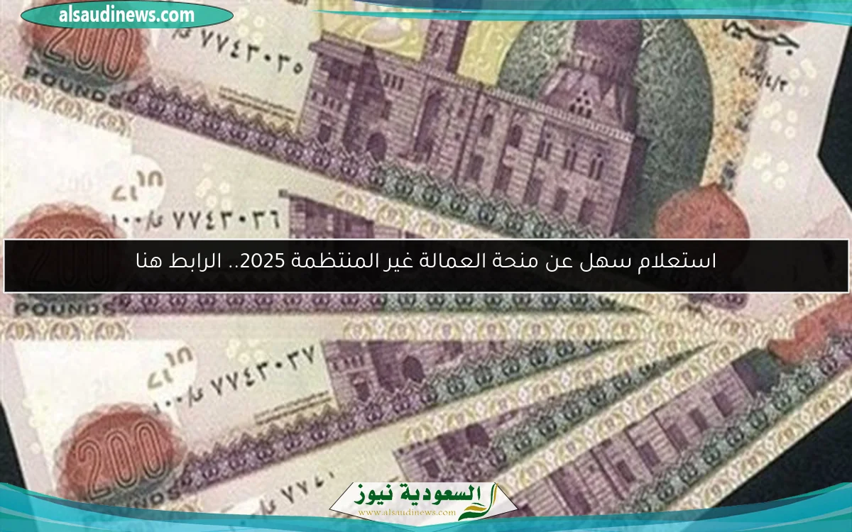 استعلام سهل عن منحة العمالة غير المنتظمة 2025.. الرابط هنا