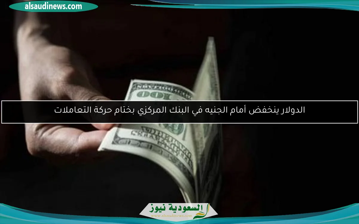 الدولار ينخفض أمام الجنيه في البنك المركزي بختام حركة التعاملات