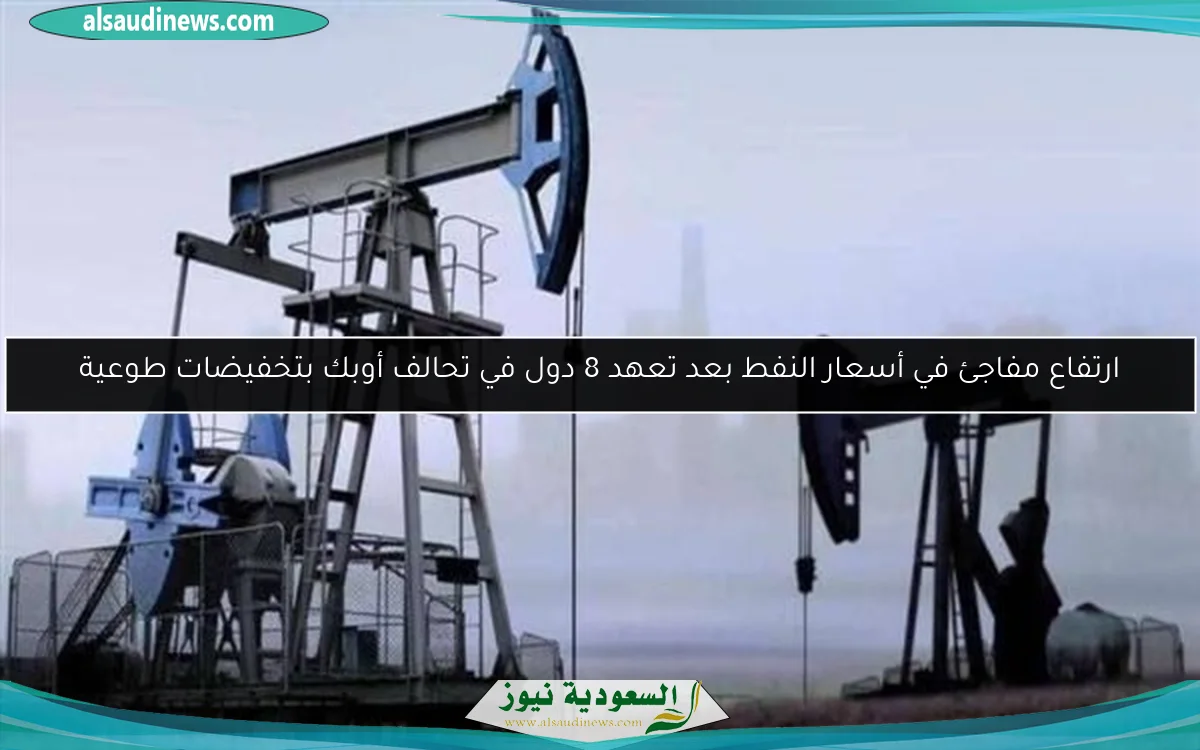 ارتفاع مفاجئ في أسعار النفط بعد تعهد 8 دول في تحالف أوبك بتخفيضات طوعية