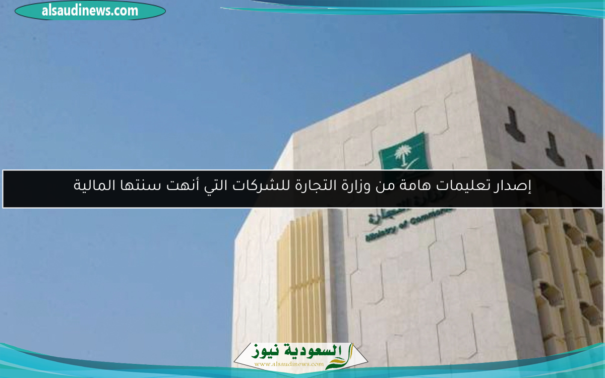 إصدار تعليمات هامة من وزارة التجارة للشركات التي أنهت سنتها المالية