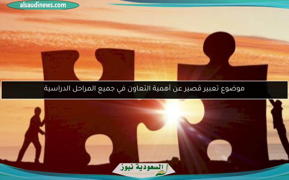 موضوع تعبير قصير عن أهمية التعاون في جميع المراحل الدراسية