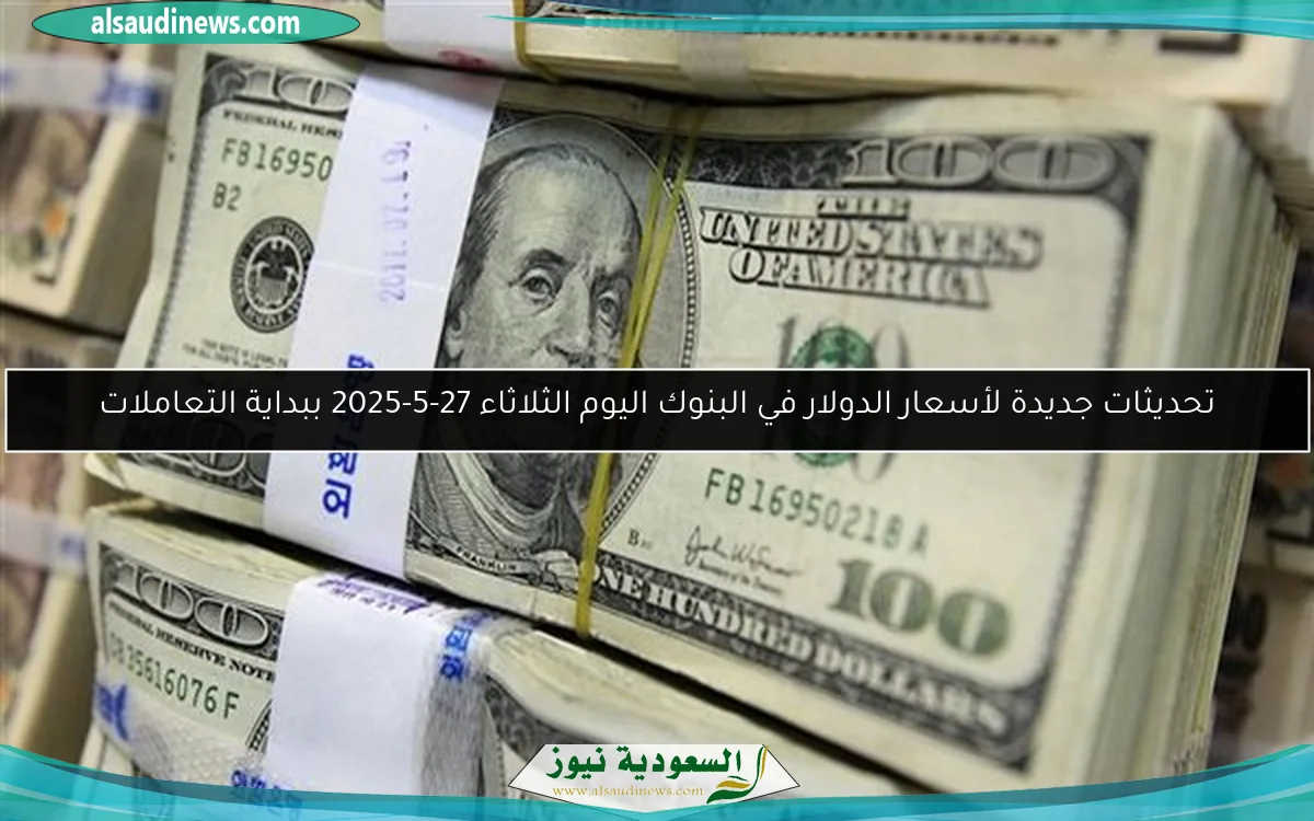 تحديثات جديدة لأسعار الدولار في البنوك اليوم الثلاثاء 27-5-2025 ببداية التعاملات