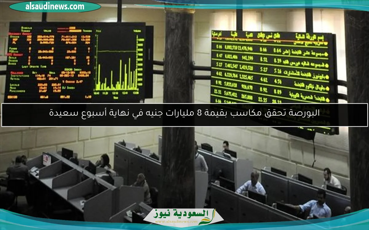 البورصة تحقق مكاسب بقيمة 8 مليارات جنيه في نهاية أسبوع سعيدة