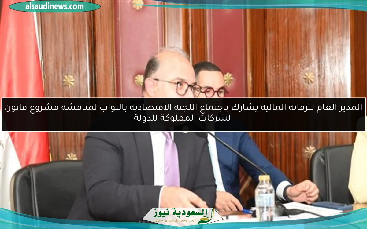 المدير العام للرقابة المالية يشارك باجتماع اللجنة الاقتصادية بالنواب لمناقشة مشروع قانون الشركات المملوكة للدولة