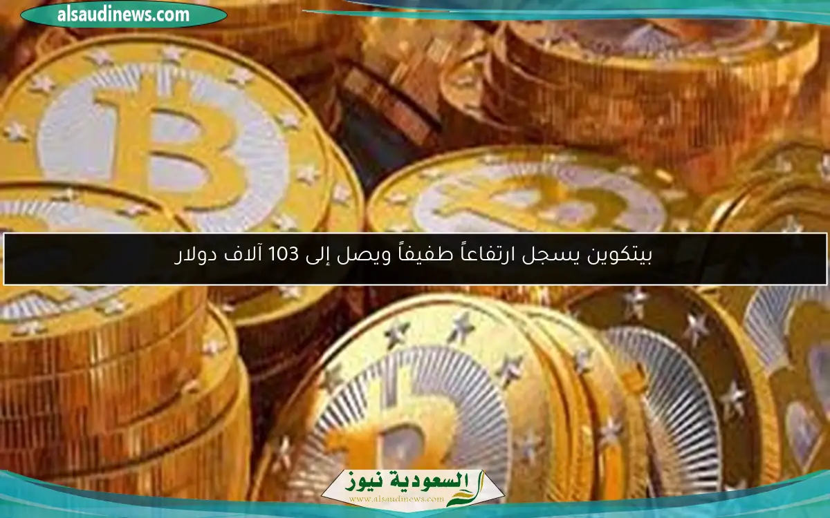 بيتكوين يسجل ارتفاعاً طفيفاً ويصل إلى 103 آلاف دولار