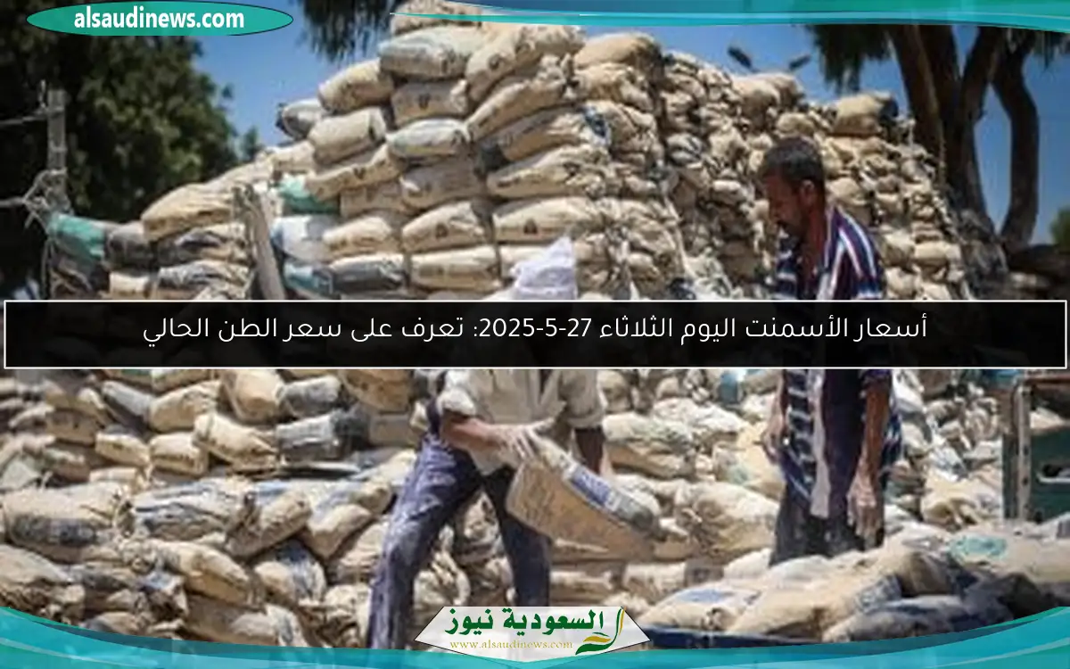 أسعار الأسمنت اليوم الثلاثاء 27-5-2025: تعرف على سعر الطن الحالي