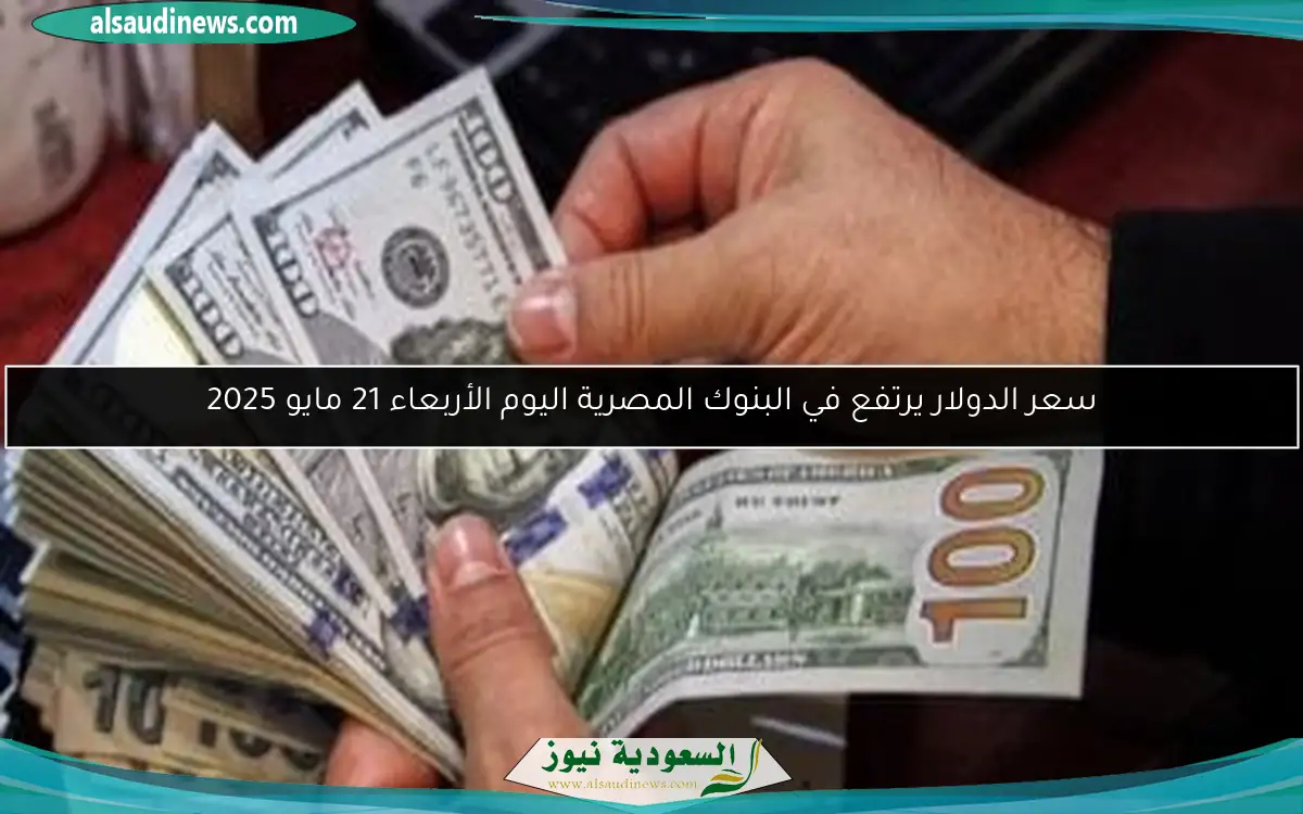 سعر الدولار يرتفع في البنوك المصرية اليوم الأربعاء 21 مايو 2025