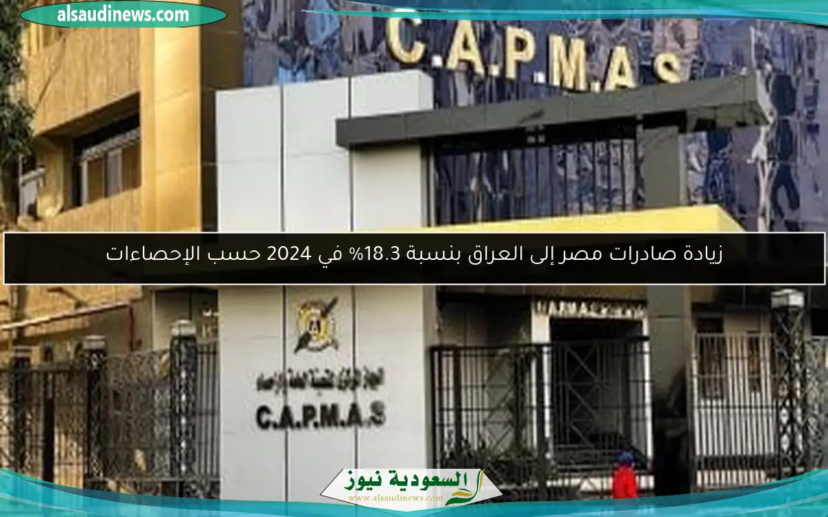 زيادة صادرات مصر إلى العراق بنسبة 18.3% في 2024 حسب الإحصاءات