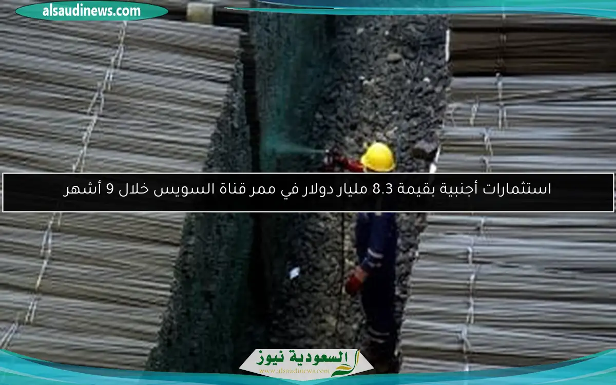 استثمارات أجنبية بقيمة 8.3 مليار دولار في ممر قناة السويس خلال 9 أشهر