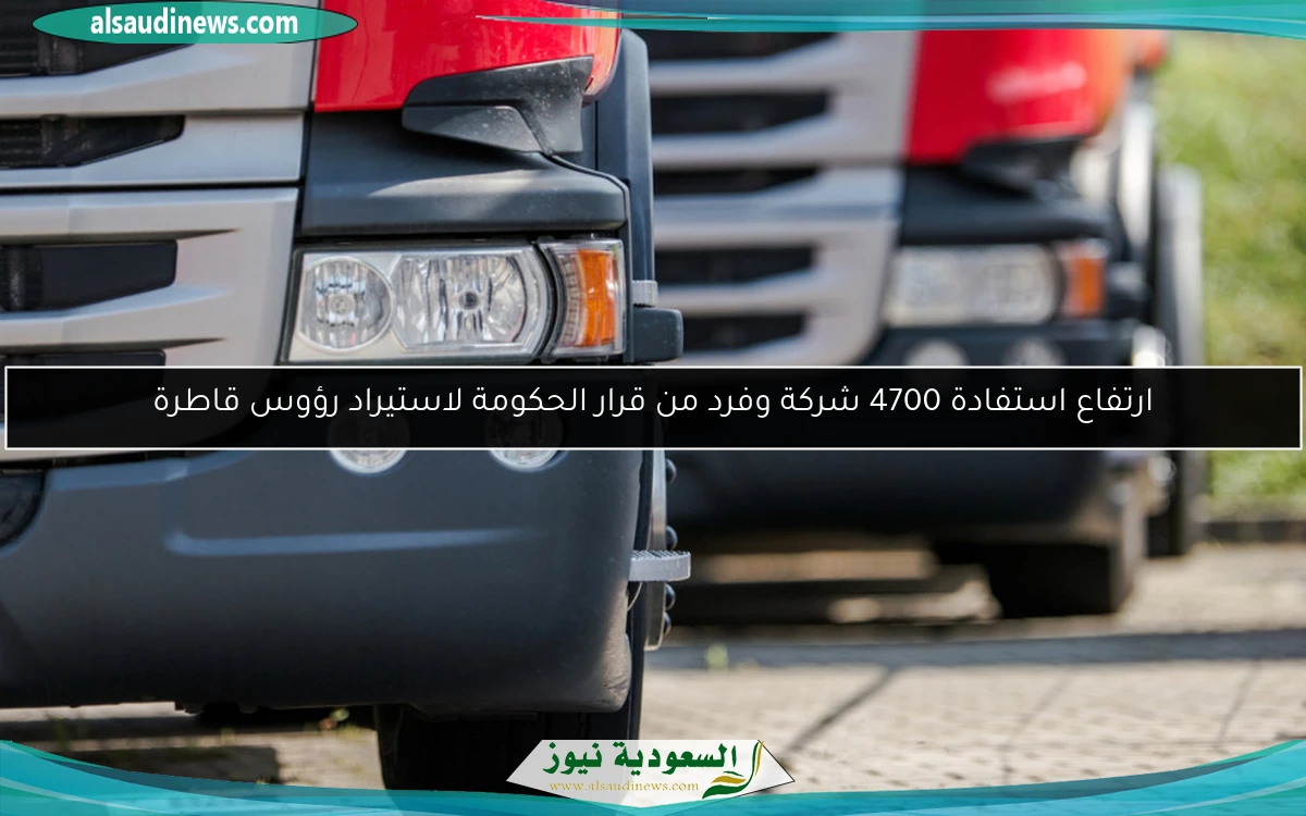 ارتفاع استفادة 4700 شركة وفرد من قرار الحكومة لاستيراد رؤوس قاطرة