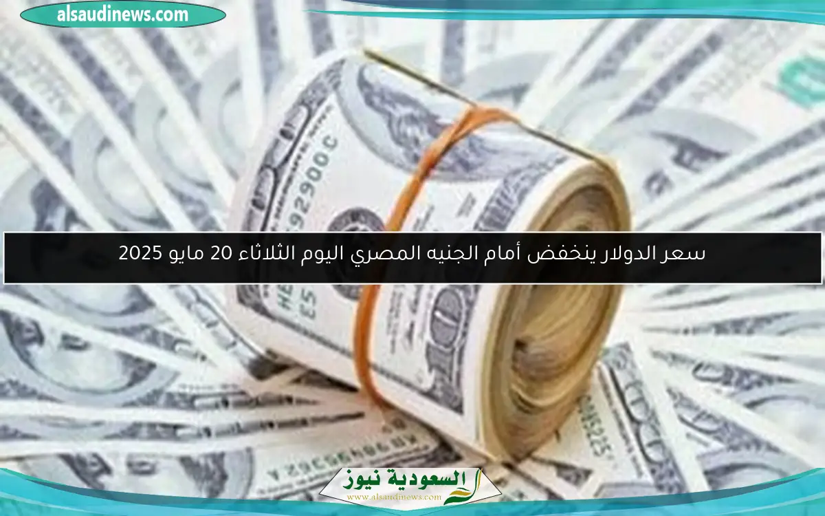 سعر الدولار ينخفض أمام الجنيه المصري اليوم الثلاثاء 20 مايو 2025