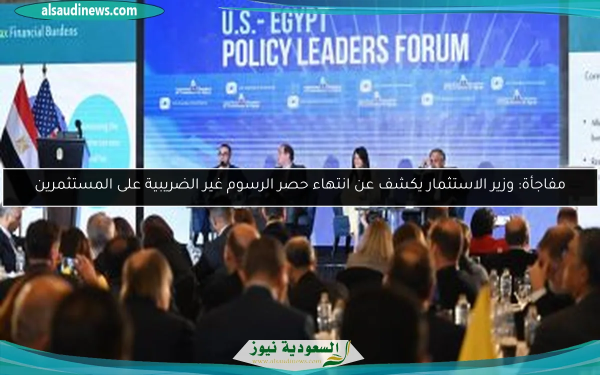 مفاجأة: وزير الاستثمار يكشف عن انتهاء حصر الرسوم غير الضريبية على المستثمرين